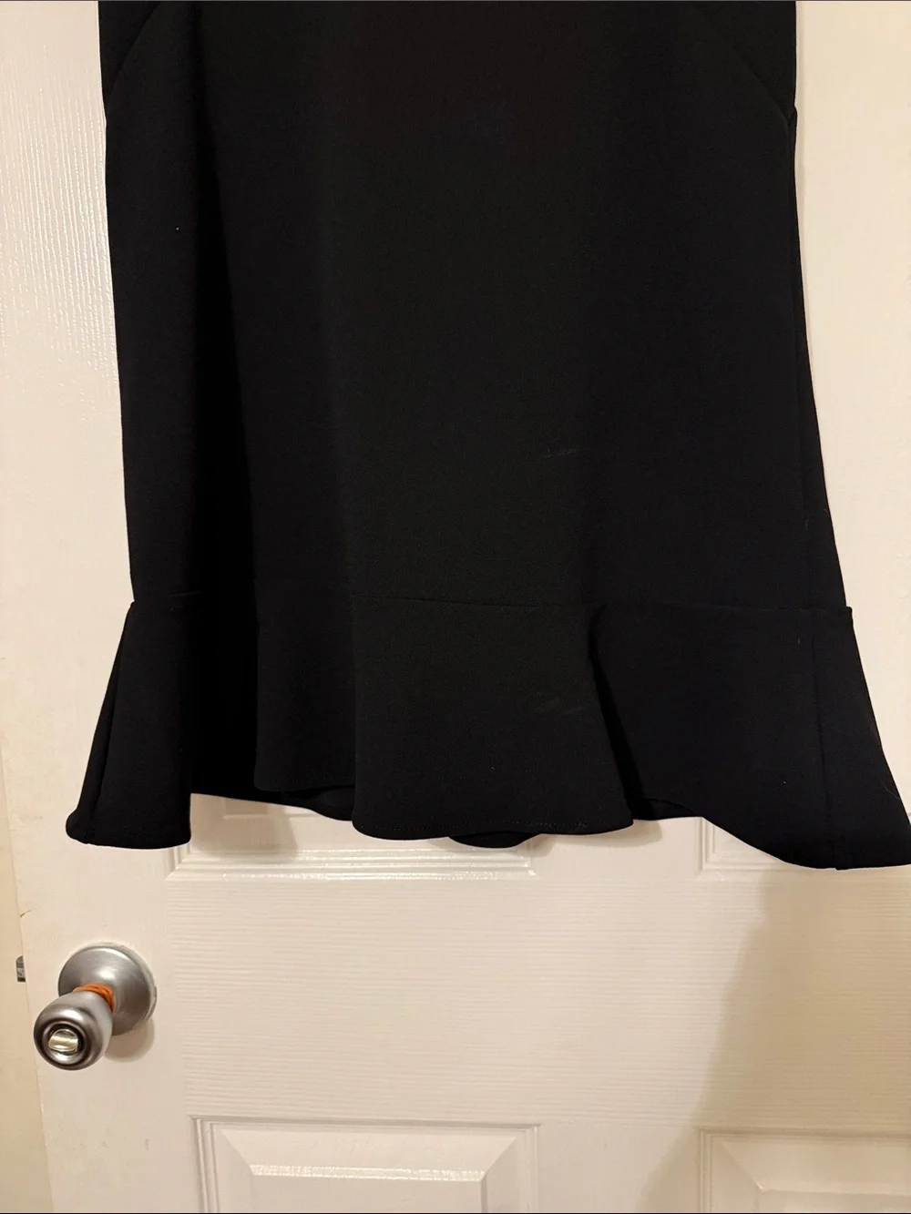 Express Black Comforter-style Dress with Ruffle Sleeves
